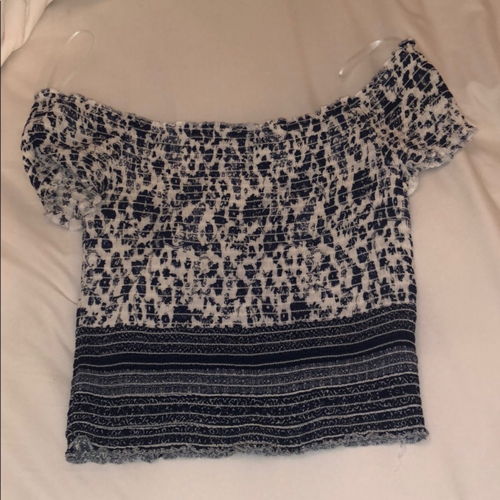 Pacsun! off the shoulder floral crop top